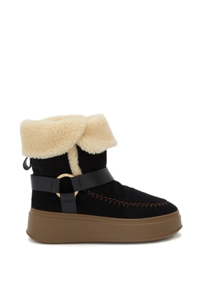 Odissì Suki harnessed detail suede boots - Black