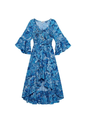 MALIPARMI butterfly-print dress - Blue