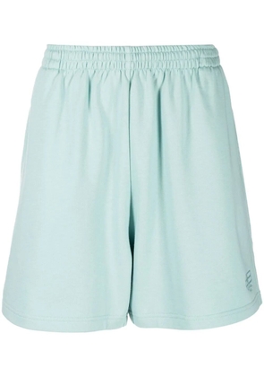 Balenciaga logo-embroidered track shorts - Blue