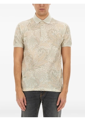 ETRO print polo shirt - Neutrals