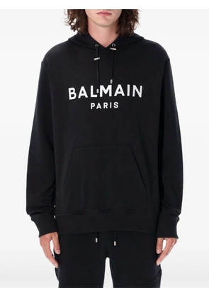 Balmain logo-print hoodie - Black