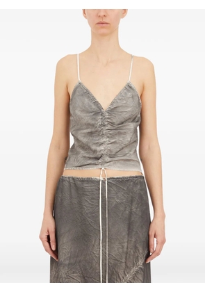 Andrea Ya'aqov ruched degrade top - Grey