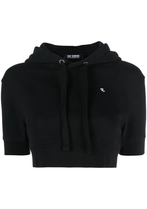 Raf Simons cropped short-sleeve hoodie - Black