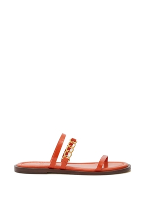 Odissì Juliet flat leather sandals - Orange