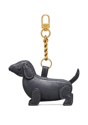 Thom Browne Hector leather bag charm - Grey