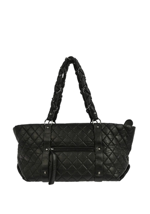 CHANEL Pre-Owned 2005-2006 braided leather tote bag - Black
