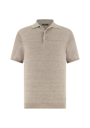Boggi Milano button-up polo shirt - Neutrals