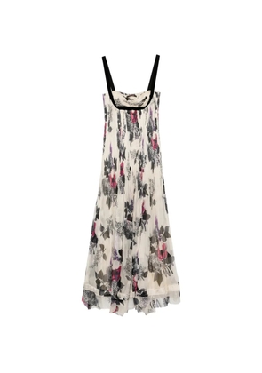 Roberto Cavalli floral-print bustier maxi dress - Neutrals