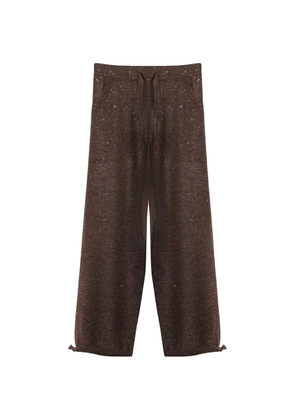 Kangra sequin-embellished trousers - Brown