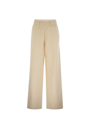 Moncler wide-leg cotton trousers - Neutrals