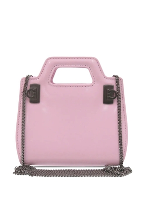 Ferragamo Pre-Owned 2021-2025 Mini Brushed Calfskin Wanda Top Handle Bag satchel - Pink