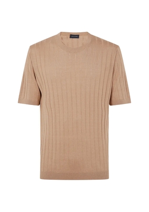 Tagliatore ribbed-knit T-shirt - Neutrals