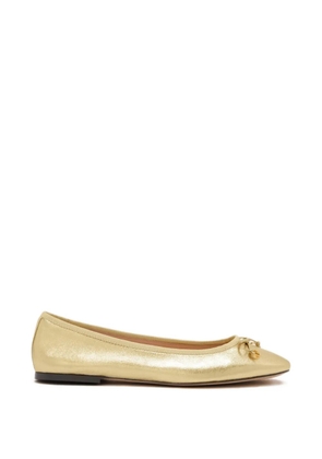 Odissì Lou bow square ballerina - Gold