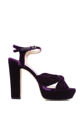 Jimmy Choo Pre-Owned ankle-strap platform sandals - Purple