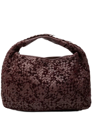 Bottega Veneta Pre-Owned 2012-2026 Medium Velvet Speckled Nappa Intrecciato Veneta hobo bag - Red