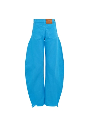 A.W.A.K.E. Mode logo-patch tapered jeans - Blue