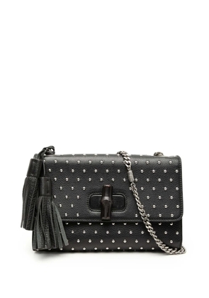 Gucci Pre-Owned 2000-2015 Medium Studded Leather Miss Bamboo crossbody bag - Black