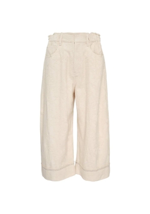 Renli Su jacquard wide-leg trousers - Neutrals