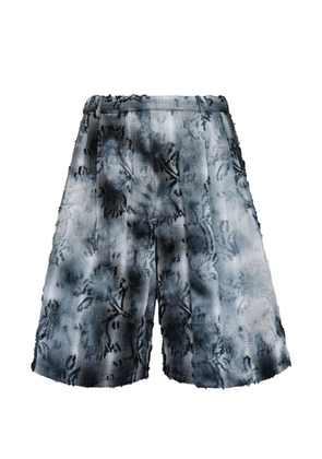 Taakk bleached effect check shorts - Grey