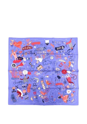 Hermès Pre-Owned 2000-2026 Les Confessions Silk Scarf 90 scarves - Purple