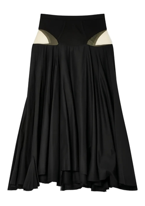 Duran Lantink cutout-detail midi skirt - Black