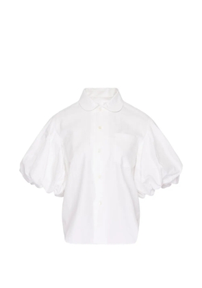 Comme des Garçons TAO Typewriter puff-sleeve cotton blouse - White