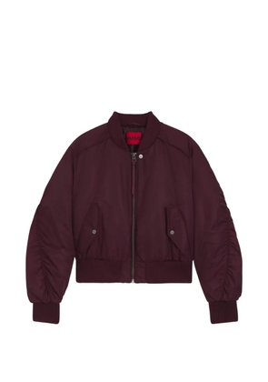 HUGO ruched-sleeve bomber jacket - Purple