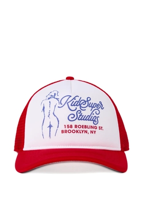 KidSuper printed trucker hat - Red