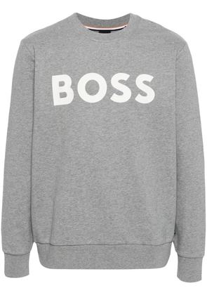 BOSS appliqué-logo mélange sweatshirt - Grey