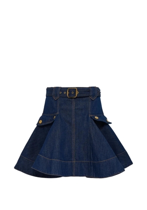 ZIMMERMANN cargo belted mini skirt - Blue