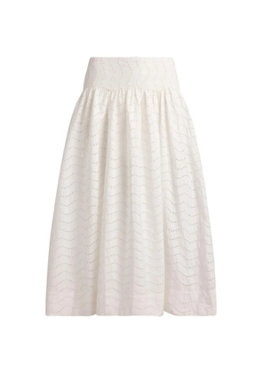 Polo Ralph Lauren eyelet shirred skirt - White