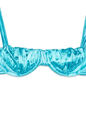 Isa Boulder scrunch bikini top - Blue