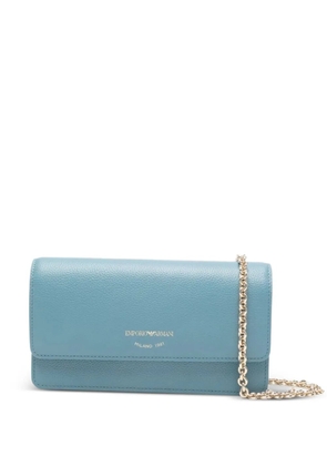 Emporio Armani chain leather mini bag - Blue