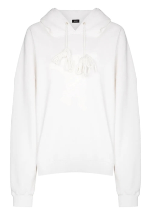 We11done Teddy cotton hoodie - White