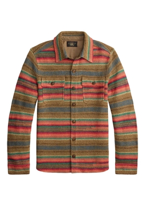 Ralph Lauren RRL buttoned striped knitted shirt - Brown