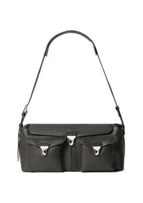 LEMAIRE flap metal-clip leather shoulder bag - Grey