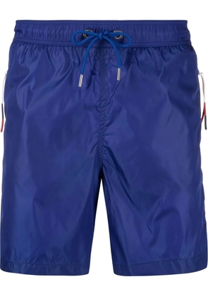 Moncler logo-print swim shorts - Blue