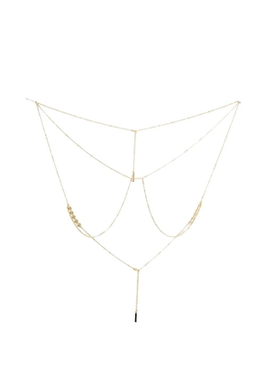 Luv Aj spiral-detail multi-chain necklace - Yellow