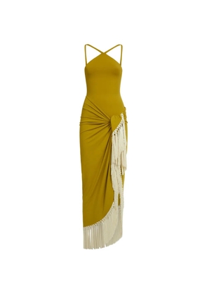 Taller Marmo Hera Artisana fringed swimsuit - Green