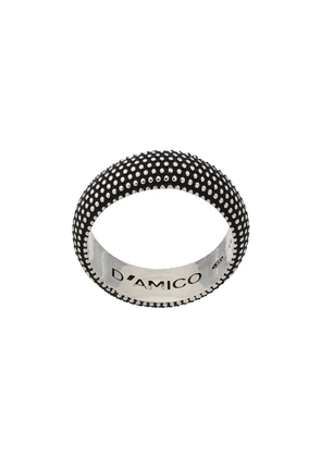 D'amico thick embossed ring - Silver
