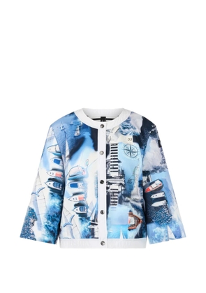 MARCCAIN graphic-print jacket - Blue