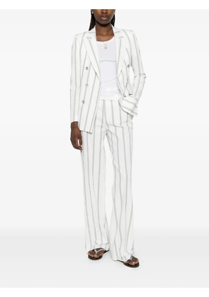 Tagliatore double-breasted striped suit - White