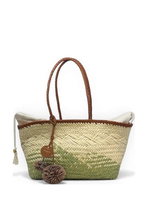 GIANNI CHIARINI Paloma braided-handle shoulder bag - Neutrals
