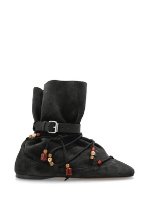 ISABEL MARANT Letiz beaded lace-up boots - Black