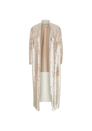 Forte Forte sequin-embellished cape - Neutrals