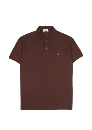 BROOKSFIELD logo-embroidered polo shirt - Brown