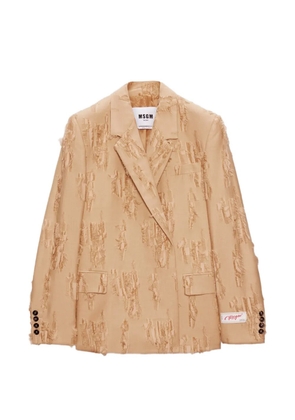 MSGM ruffled raw-cut blazer - Neutrals