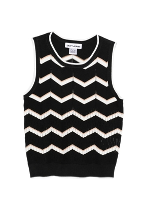 DKNY patterned knit top - Black