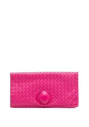 Bottega Veneta Pre-Owned 2012-2025 Nappa Intrecciato Turn Lock clutch bag - Pink