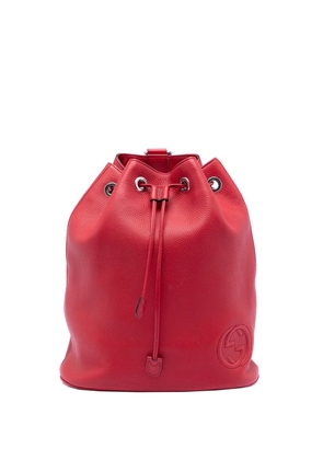 Gucci Pre-Owned 2016-2026 Small Pebbled Calfskin Soho Drawstring backpack - Red